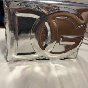 Dolce & Gabbana Logo Embossed Foldover Top Crossbody Bag